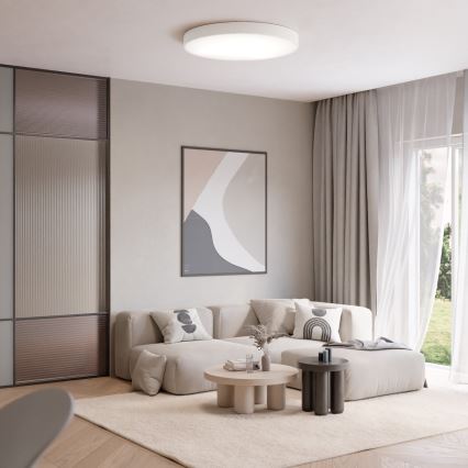 Deckenleuchte mit Bewegungs- und Dämmerungssensor CLEO 6xE27/24W/230V Ø 80 cm weiß