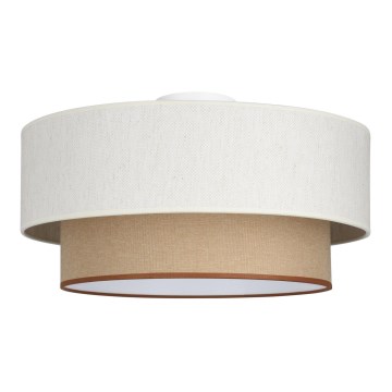 Deckenleuchte NATIA 1xE27/60W/230V, Ø 45 cm, weiß/braun