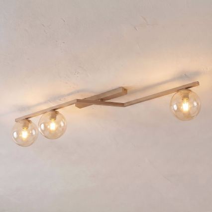 Deckenleuchte NATON 3xE14/10W/230V beige/rauchbeige