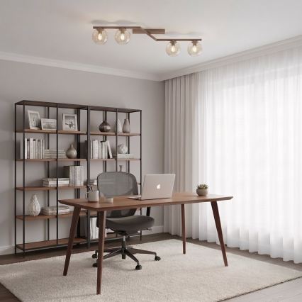 Deckenleuchte NATON 4xE14/10W/230V beige/rauchiges Beige