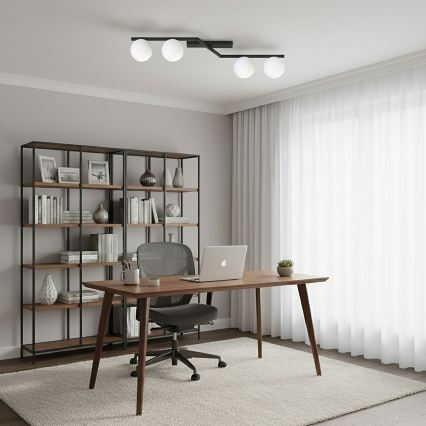 Deckenleuchte NATON 4xE14/10W/230V schwarz/weiß