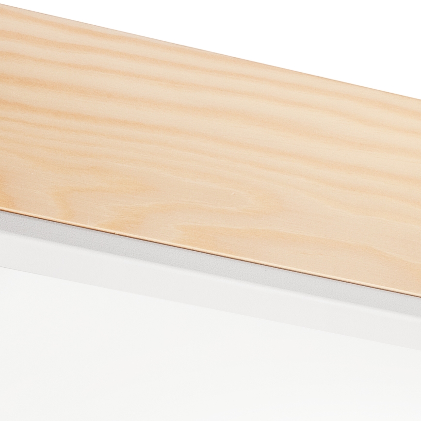 Deckenleuchte NATURAL SQUARE 4xE27/15W/230V 48x48 cm Kiefer/weiß