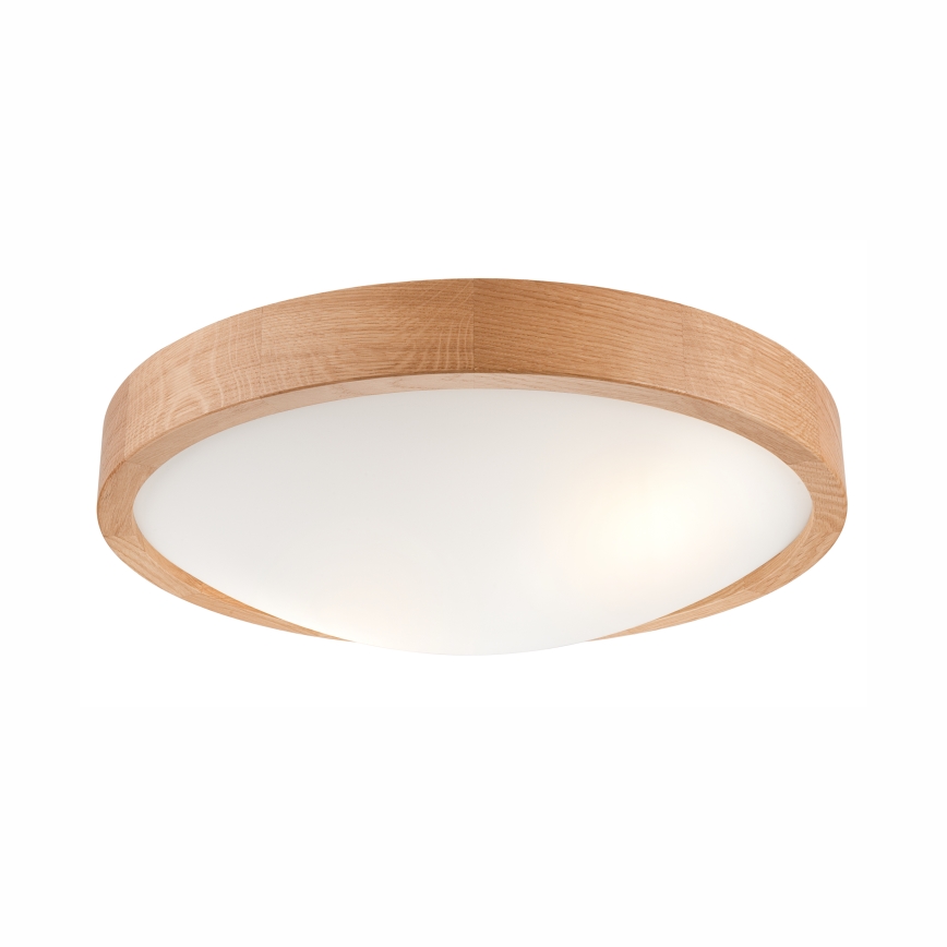Deckenleuchte OAK SLIM 2xE27/60W/230V Eiche ø 37 cm