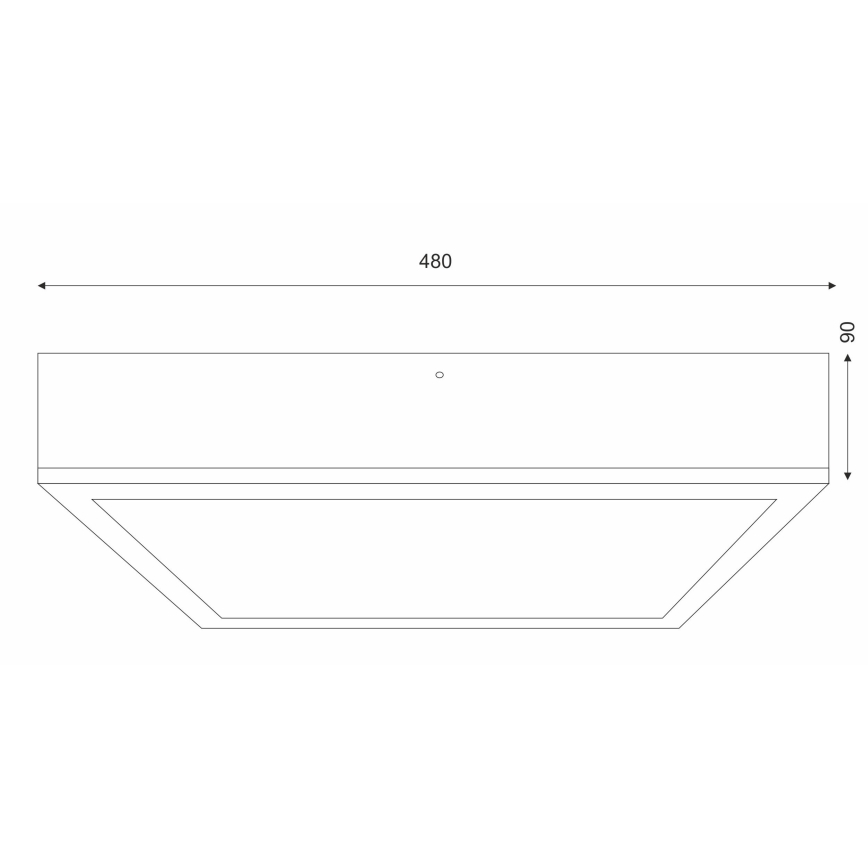 Deckenleuchte OAK SQUARE 4xE27/15W/230V 48x48 cm Eiche/weiß