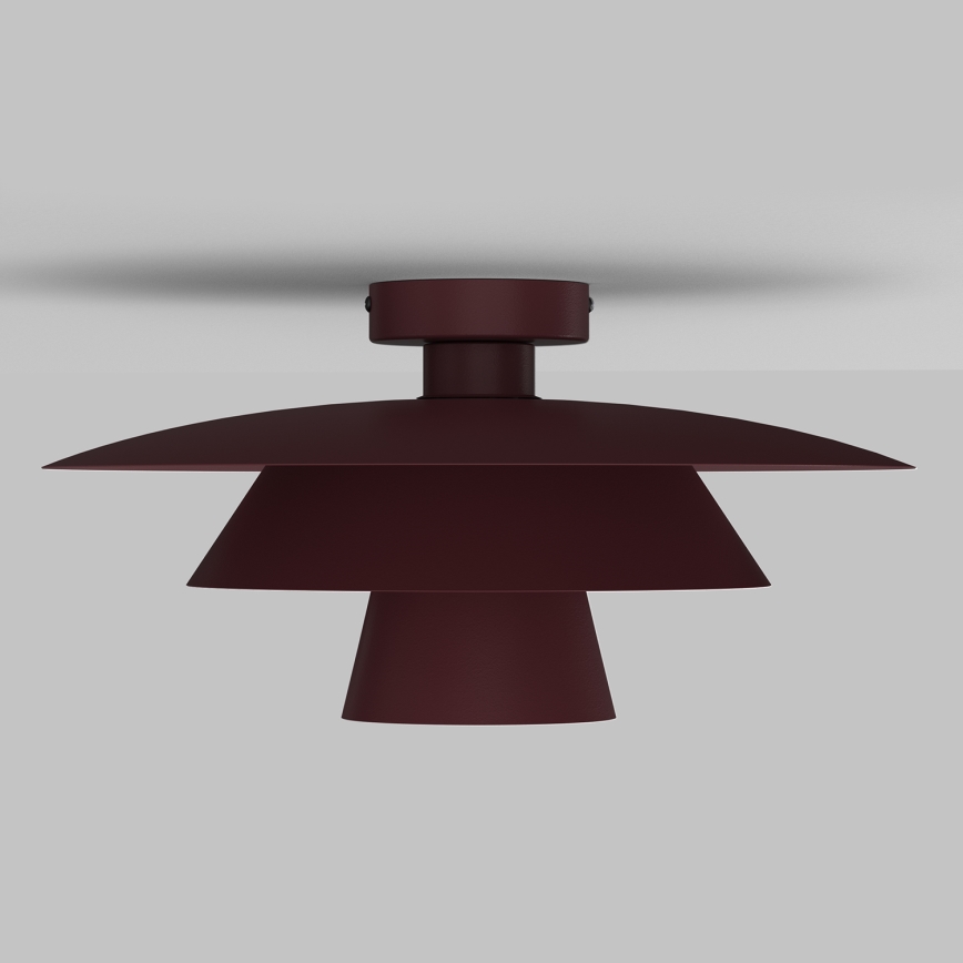 Deckenleuchte PLATO 1xE27/15W/230V Ø 32 cm bordeaux