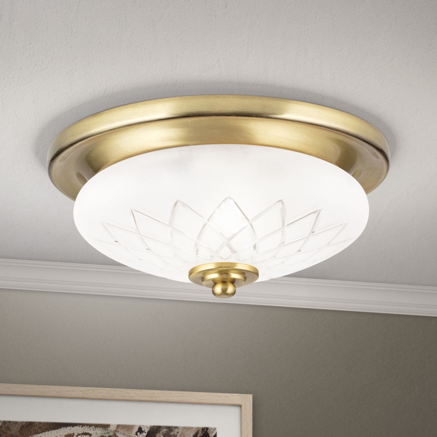 Deckenleuchte PORTO 1xE27/40W/230V d 26 cm golden