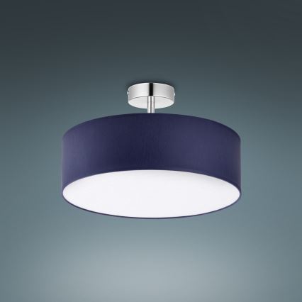 Deckenleuchte an Stange RONDO 4xE27/15W/230V Ø 40 cm blau