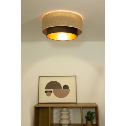 Deckenleuchte SARTA 1xE27/60W/230V Ø 45 cm braun/Jute