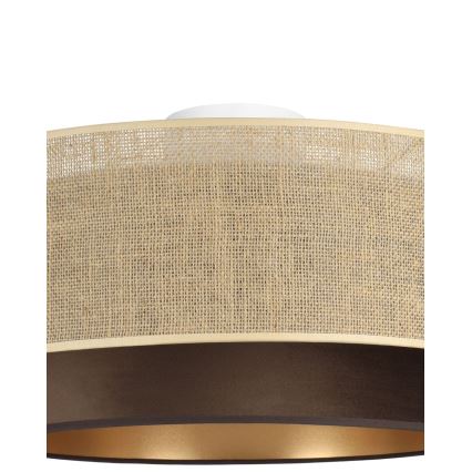 Deckenleuchte SARTA 1xE27/60W/230V Ø 45 cm braun/Jute