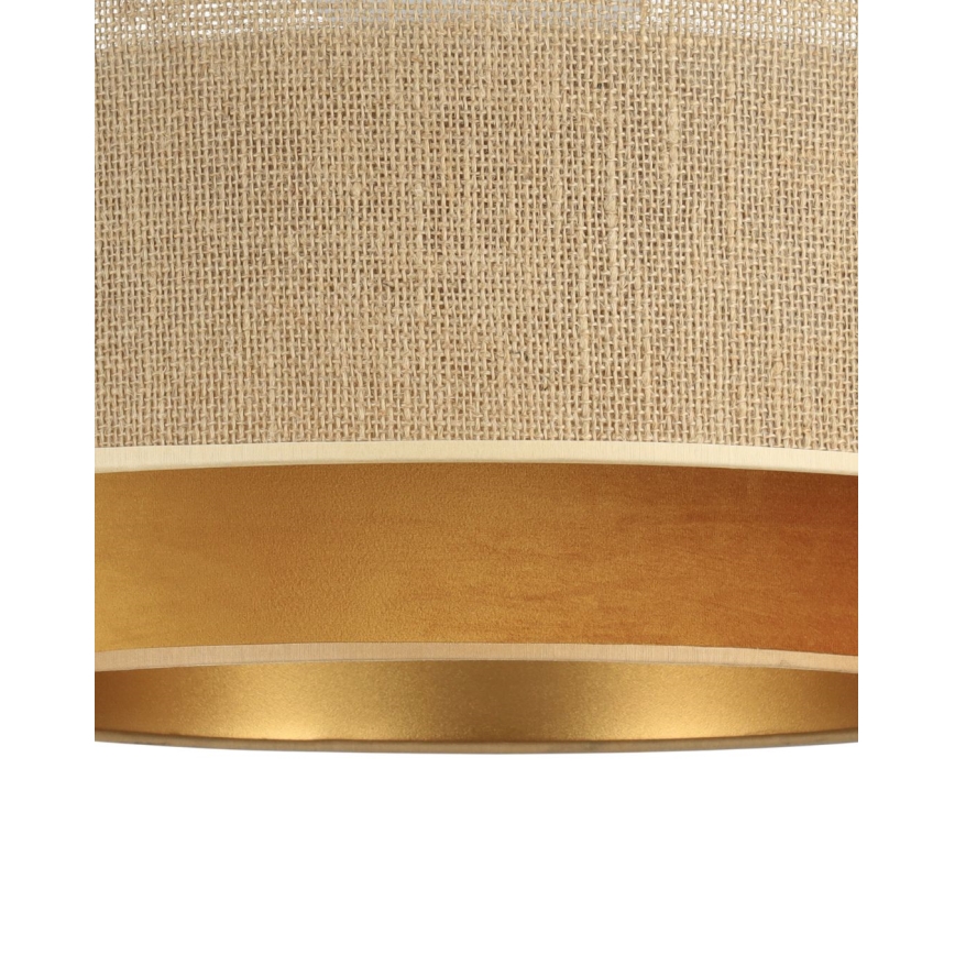 Deckenleuchte SARTA 1xE27/60W/230V Ø 45 cm Kupfer/Jute