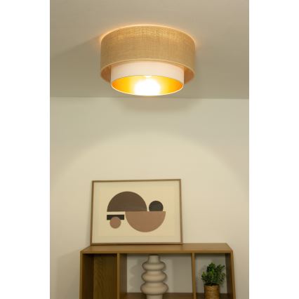 Deckenleuchte SARTA 1xE27/60W/230V Ø 45 cm weiß/jute
