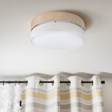 Deckenleuchte SIRJA BOHO 2xE27/15W/230V Ø 45 cm beige/cremefarben