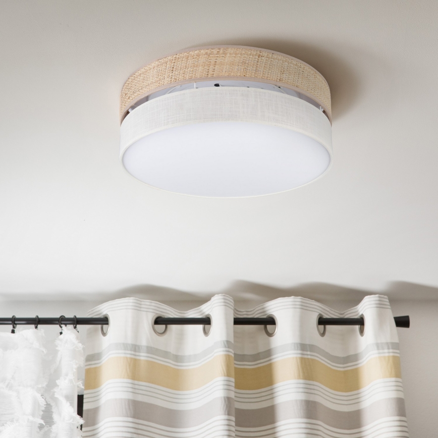 Deckenleuchte SIRJA BOHO 2xE27/15W/230V Ø 45 cm beige/cremefarben