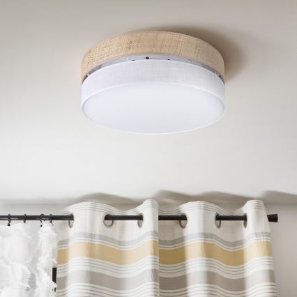 Deckenleuchte SIRJA BOHO 2xE27/15W/230V Ø 45 cm beige/weiß