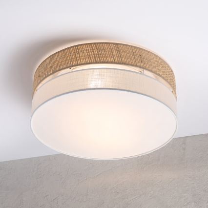 Deckenleuchte SIRJA BOHO 2xE27/15W/230V Ø 45 cm beige/weiß