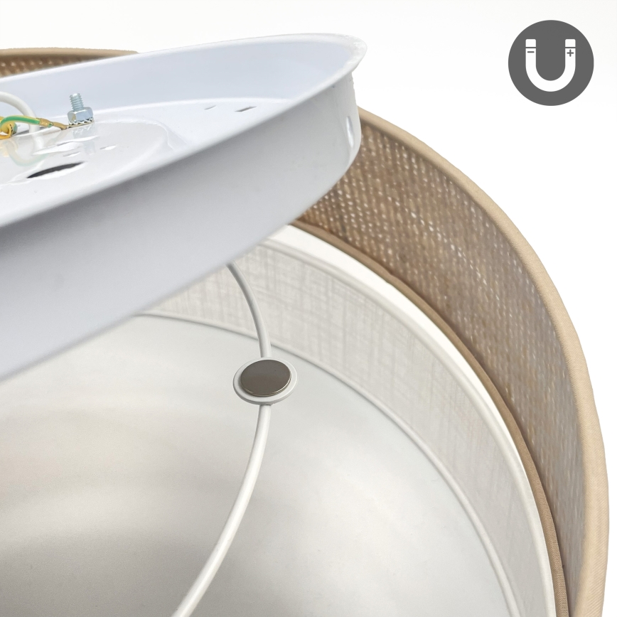 Deckenleuchte SIRJA BOHO 2xE27/15W/230V Ø 45 cm beige/weiß