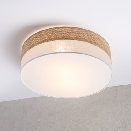 Deckenleuchte SIRJA BOHO 2xE27/15W/230V Ø 45 cm beige/weiß