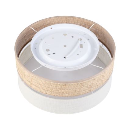 Deckenleuchte SIRJA DOUBLE BOHO 2xE14/15W/230V Ø 35 cm beige/creme