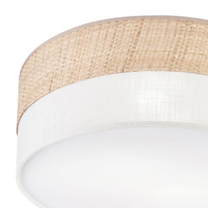 Deckenleuchte SIRJA DOUBLE BOHO 2xE14/15W/230V Ø 35 cm beige/creme