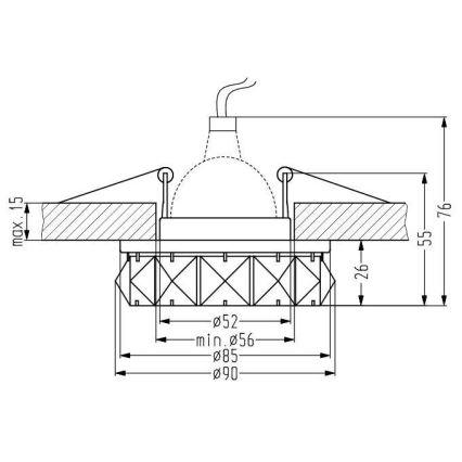 Deckenleuchte SK-83 MR16 1xGU5,3/50W/12V