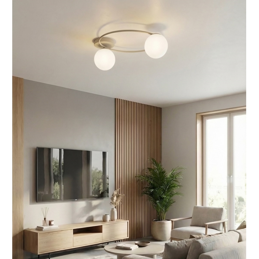 Deckenleuchte SOPRA 2xE14/10W/230V beige/weiß