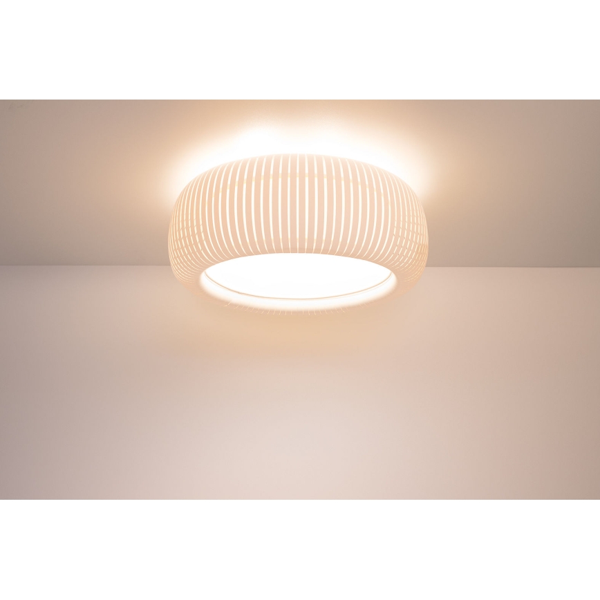Deckenleuchte STRIPES 2xE27/40W/230V Ø 55 cm weiß/creme