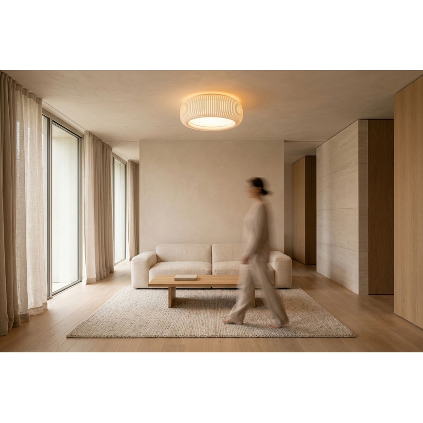 Deckenleuchte STRIPES 2xE27/40W/230V Ø 55 cm weiß/creme