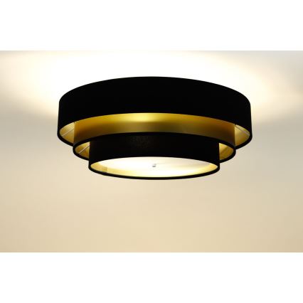 Deckenleuchte TRINITI 2xE27/60W/230V Schwarz/Gold