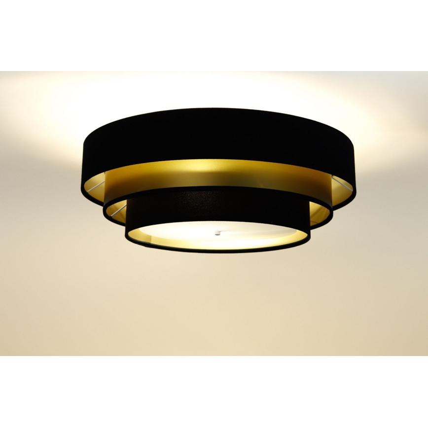 Deckenleuchte TRINITI 2xE27/60W/230V Schwarz/Gold