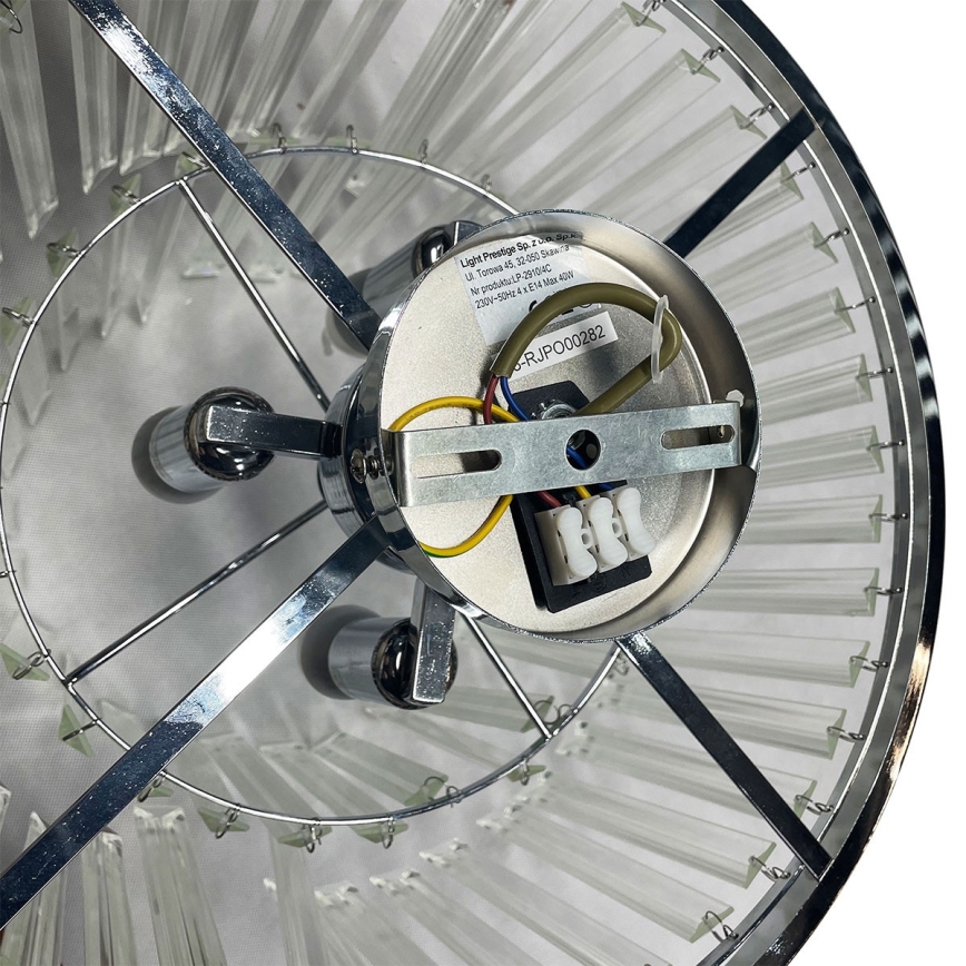 Deckenleuchte VETRO 4xE14/40W/230V, polierter Chrom