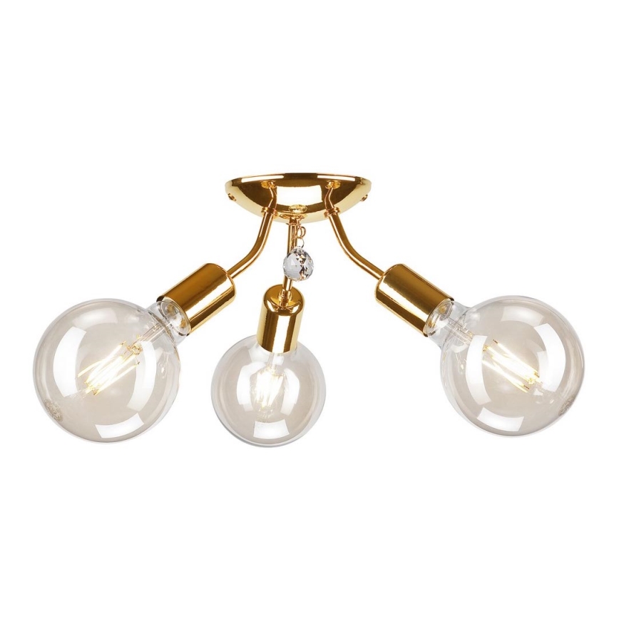 Deckenleuchte VIGGO 3xE27/60W/230V in Gold