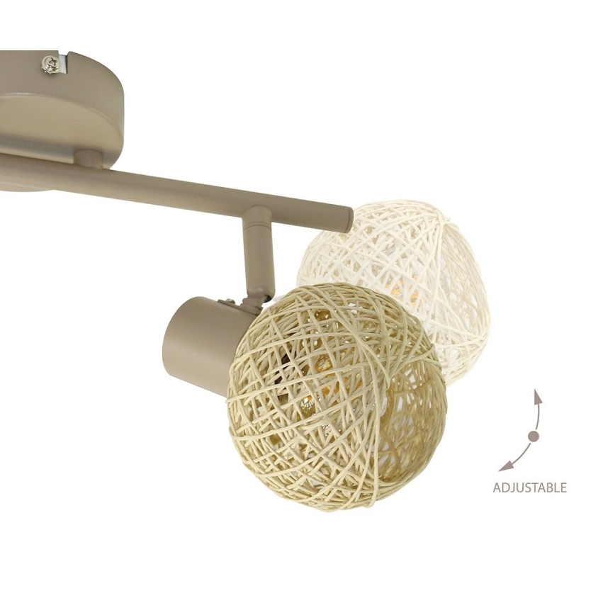 Deckenspot DEX 2xE14/10W/230V beige/creme