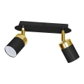 Deckenspot JOKER 2xGU10/25W/230V schwarz/gold