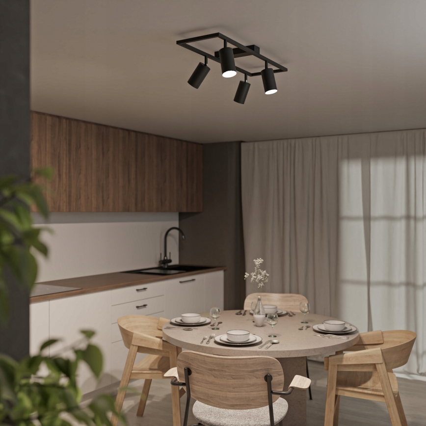 Deckenstrahler 4xGU10/30W/230V schwarz