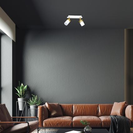 Deckenstrahler JOKER 2xGU10/25W/230V weiß/gold