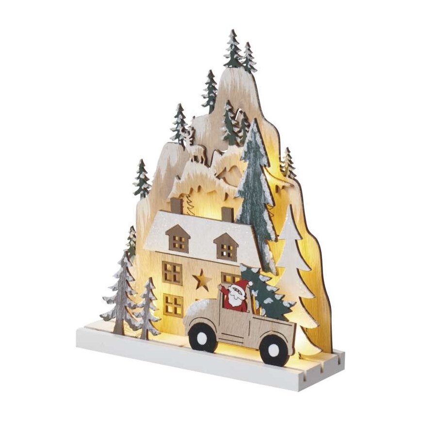 Décoration de noël 10xLED/2xAA beige