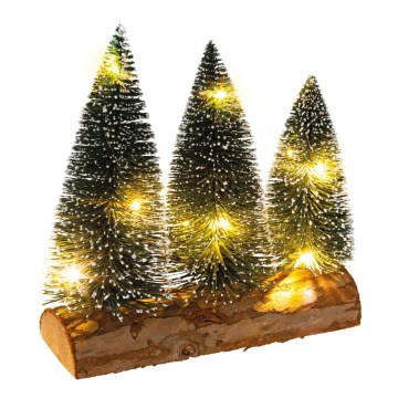 Décoration de noël 10xLED/2xCR2032 blanche chaude