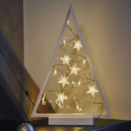Décoration de Noël 15xLED/2xAA arbre