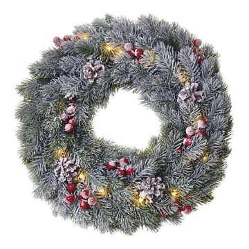 Décoration de noël 20xLED/2xAA d. 38 cm