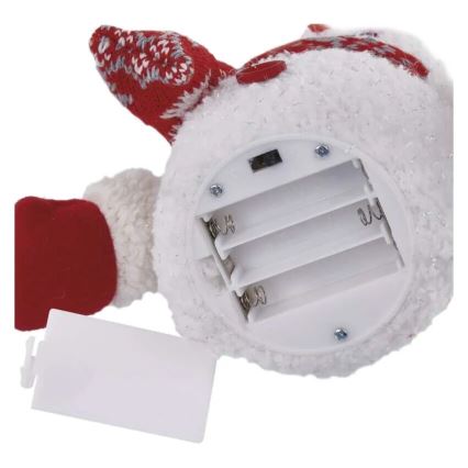 Décoration de Noël 4xLED/3xAAA bonhomme de neige