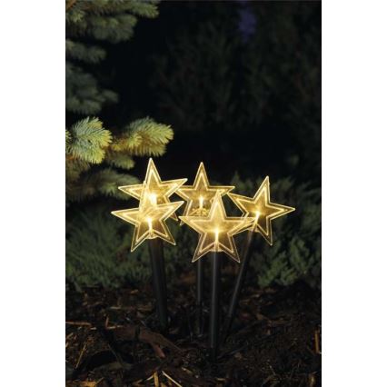 Décoration de noël d'extérieur 5xLED/3xAA IP44 étoiles