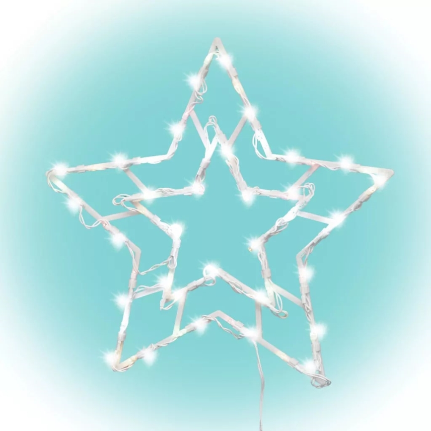 Décoration de Noël d'extérieur pour fenêtres 35xLED/230V IP44 blanc chaud/étoile