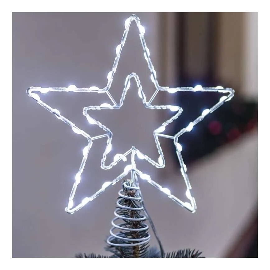Décoration de Noël extérieure 30xLED/4W/30V IP44 blanc froid