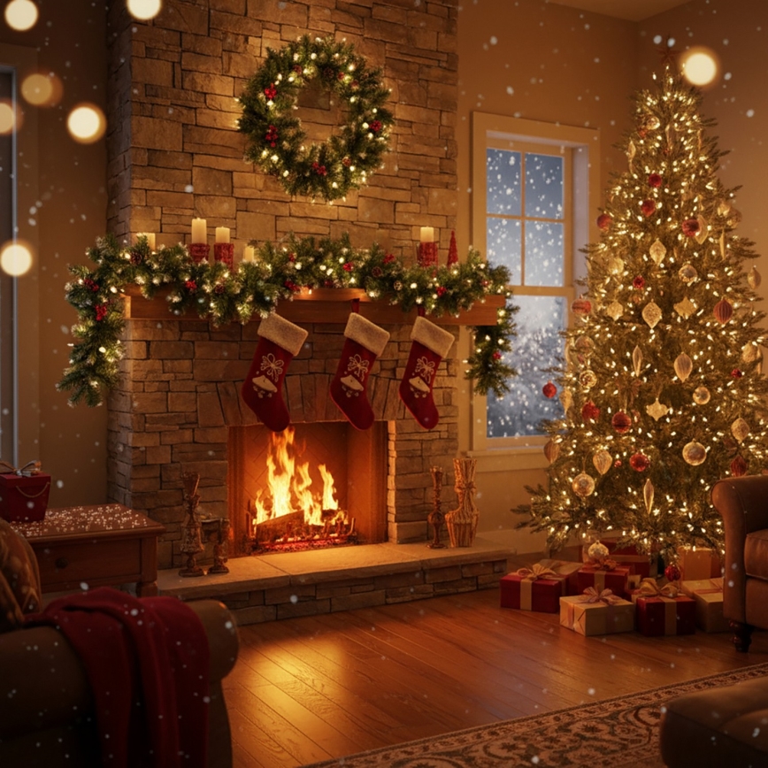 Décoration de Noël GIRLANDA 200 cm en pin