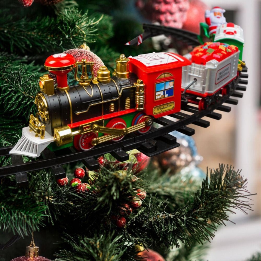 Décoration de Noël LED 10xLED/4xAA train