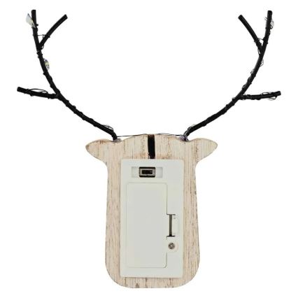 Décoration de Noël LED, renne, 8xLED/2xAAA