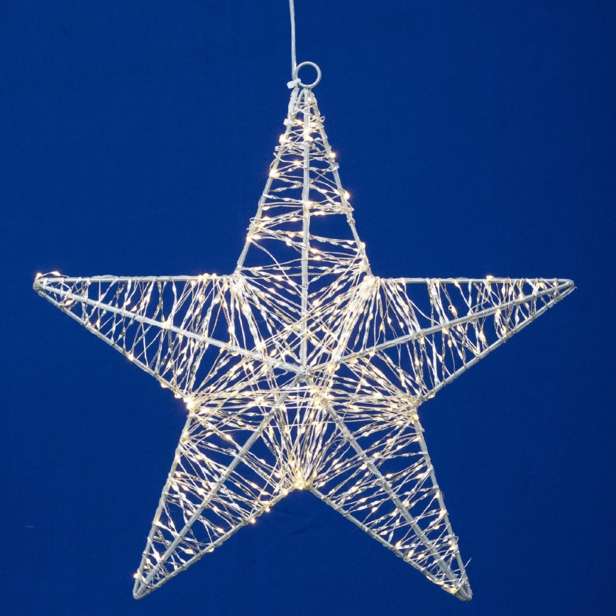 Décoration de Noël LED — étoile 45 cm, 320 LED, 230 V, blanc chaud