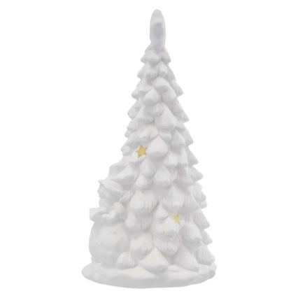 Décoration de Noël LED — sapin lumineux, blanc chaud, alimenté par 2xAA