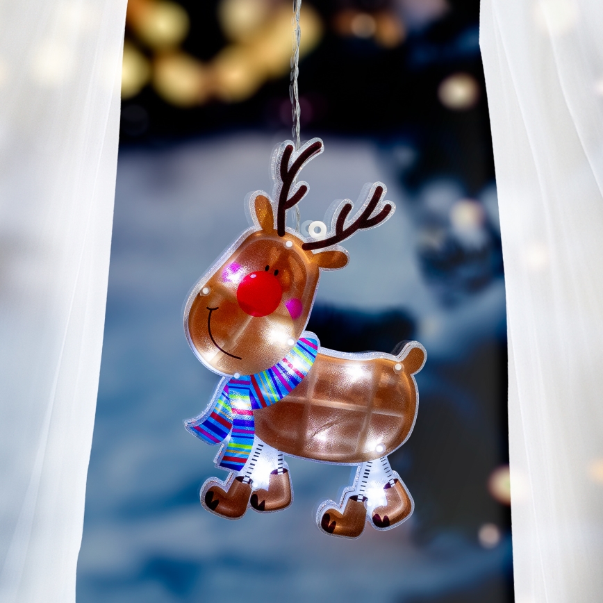 Décoration de Noël pour fenêtre 10xLED/3xAAA