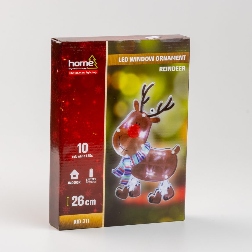 Décoration de Noël pour fenêtre 10xLED/3xAAA